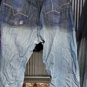 Mens Vans blue jeans straight leg size 34 x 30